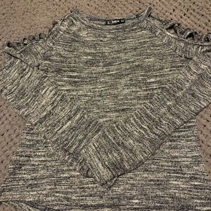 Black/grey knitted top size M